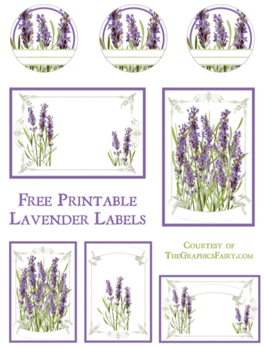 Lavender gift tag labels free printable